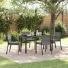 vidaXL Garden Dining Set 5 pcs Grey Powder-Coated Steel