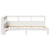 vidaXL Bookcase Bed without Mattress White 75x190 cm Small Single Solid Wood Pine