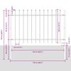 vidaXL Garden Fence 7 pcs White 11.9 x 1.2 m Powder-coated Steel