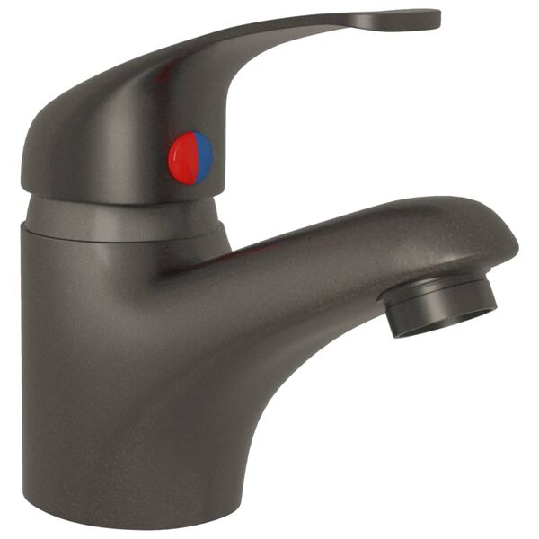 vidaXL Basin Mixer Tap Grey 13x10 cm