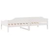 vidaXL Bed Frame without Mattress White 90x190 cm Single Solid Wood Pine