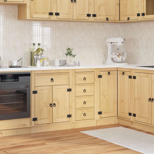 vidaXL Cabinet SKI Honey Brown 40 x 46 x 81 cm Solid Pine Wood