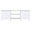 vidaXL TV Cabinet White 108x30x40 cm Solid Paulownia Wood