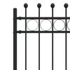 vidaXL Ring Fence Black 200 x 150 cm Powder-Coated Steel