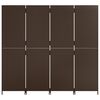 vidaXL Room Divider 4 Panels Brown Poly Rattan
