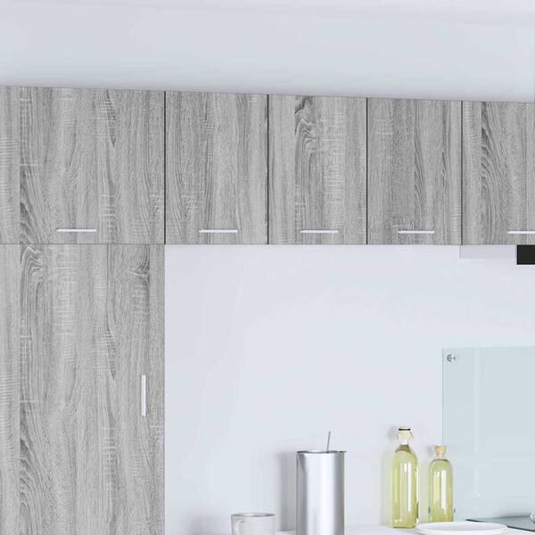 vidaXL Hanging Cabinet 2 pcs Grey Sonoma and White 30 x 31 x 40 cm