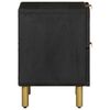 vidaXL Bedside Cabinet 2 pcs Black 40x33x46 cm Solid Wood Mango
