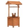 vidaXL Wishing Well Planter | Brown | Firwood with water based paint | Medium