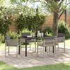 vidaXL Garden Dining Set 5 pcs Light Grey Poly Rattan