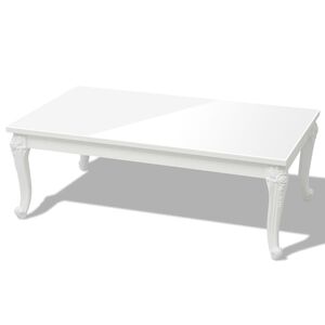 vidaXL Coffee Table 115x65x42 cm High Gloss White