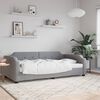 vidaXL Day Bed without Mattress Light Grey 90x190 cm Single Fabric
