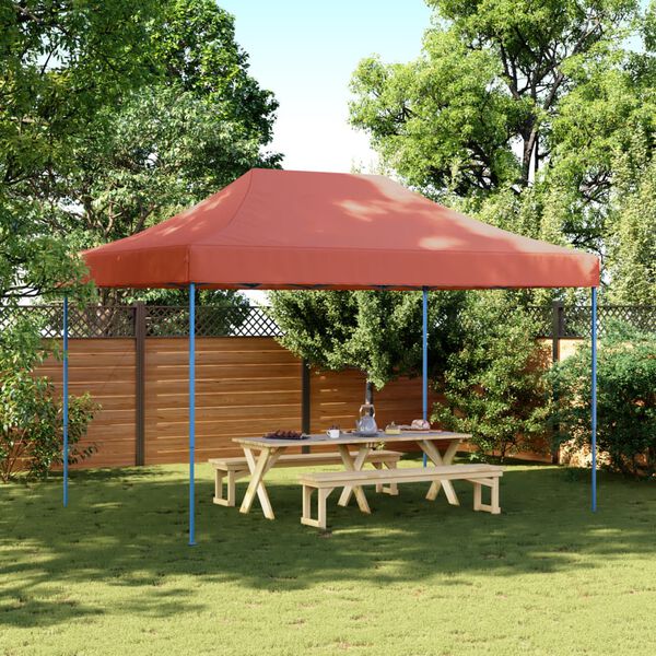 vidaXL Foldable Party Tent Pop-Up Terracotta 410x279x315 cm