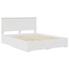 vidaXL Bed Frame with Headboard White 160 x 200 cm Engineered Wood