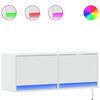 vidaXL TV Wall Cabinet with LED Lights White 100x31x38 cm