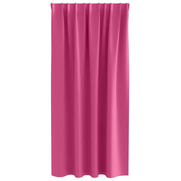 vidaXL Blackout Curtains with Rings 2 pcs Bright Pink 175 x 140 cm