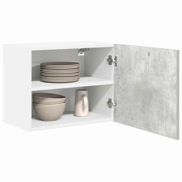 vidaXL Hanging Cabinet Concrete Grey and White 50 x 31 x 40 cm
