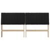 vidaXL Upholstered Headboard Black 200 cm Solid Pine Wood