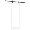 vidaXL Sliding Door ORKDAL White and Black 93 x 232 cm
