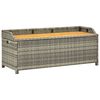 vidaXL Garden Storage Bench 120 cm Poly Rattan Grey