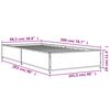 vidaXL Bed Frame without Mattress Grey Sonoma 100x200 cm