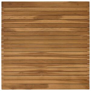 vidaXL Table Top 80 x 80 x 3.5 cm Square Solid Teak Wood Natural