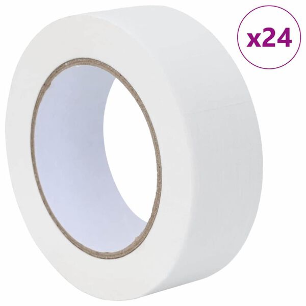vidaXL Painter Masking Tapes 24 pcs White 38mm x 50m Paper