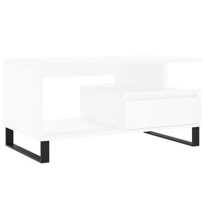 vidaXL Coffee Table White 90x49x45 cm Engineered Wood