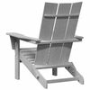 vidaXL Garden Chair 2 pcs Light Grey 80.5 x 74.5 x 92 cm Polyethylene