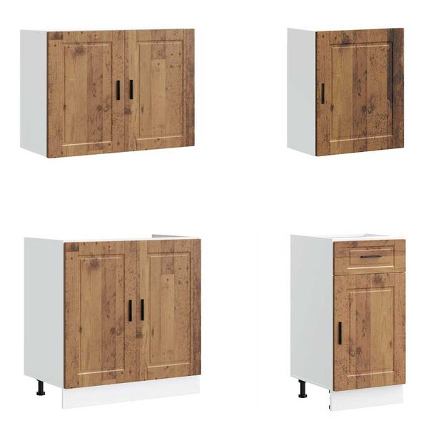 vidaXL 7 Piece Kitchen Cabinet Set Porto Old Wood Engineered Wood