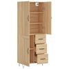 vidaXL Highboard Sonoma Oak 69.5x34x180 cm Engineered Wood