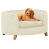 vidaXL Dog Sofa Cream 69x69x36 cm Plush