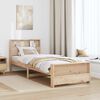 vidaXL Bed Frame with Headboard Brown 90 x 190 cm Engineered Wood