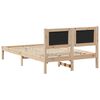 vidaXL Bed Frame with Headboard Black 120 x 200 cm Solid Pine Wood