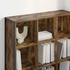 vidaXL Book Cabinet Smoke Oak 99.5 x 30 x 108.5 cm Engineered Wood
