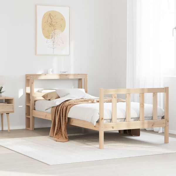 vidaXL Bed Frame without Mattress 100x200 cm Solid Wood Pine