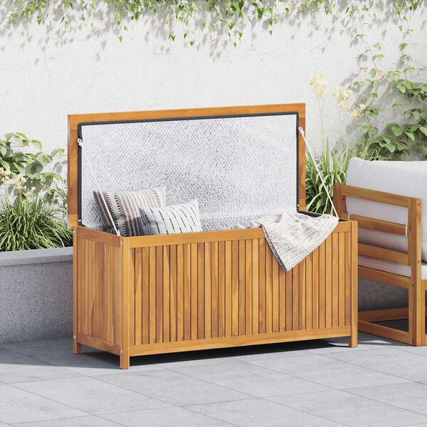 vidaXL Garden Storage Box 120x50x58 cm Solid Teak Wood