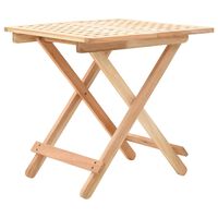 vidaXL Foldable Side Table Solid Walnut Wood 50x50x49 cm