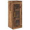 vidaXL Highboard 2 pcs Old Wood Glass