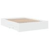 vidaXL Bed Frame with Drawers without Mattress White 120x190 cm Small Double