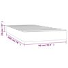 vidaXL Pocket Spring Bed Mattress Medium Cream 90x190x20 cm Faux Leather