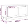vidaXL TV Cabinet High Gloss White 80x35x45 cm Engineered Wood