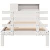 vidaXL Bookcase Bed without Mattress White 90x200cm Solid Wood Pine