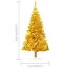 vidaXL Artificial Pre-lit Christmas Tree with Ball Set Gold 150 cm PET
