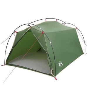 vidaXL Tunnel Tent Green 2-Person 185T Polyester with PU Coating