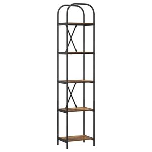 vidaXL Bookshelf 5-Tier 40 x 30 x 183 cm Engineered wood Smoked Oak