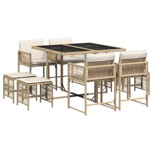 vidaXL Garden Dining Set | Beige and Cream