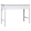 vidaXL Desk White 108x45x76 cm Solid Wood Paulownia