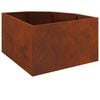 vidaXL Corner Planter Rusty 60 x 60 x 35 cm Weathering steel