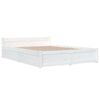 vidaXL Bed Frame without Mattress with Drawers White 140x190 cm (815025+814995)