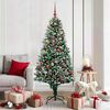 vidaXL Artificial Christmas Tree with 300 LEDs with Stand Green 180 cm